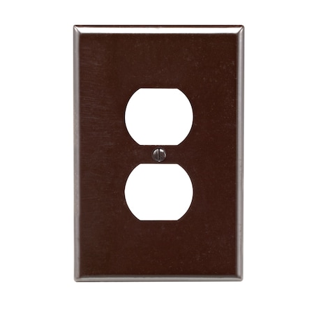 Leviton Leviton Brown 1 gang Thermoset Plastic Duplex Wall Plate 1 pk 85103-000